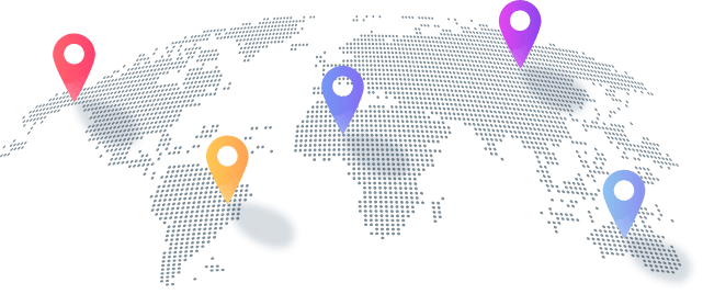 Home Een kaart met pinnen die verschillende locaties aanduiden, gerelateerd aan IPTV abonnement en wereldwijde IPTV-diensten.